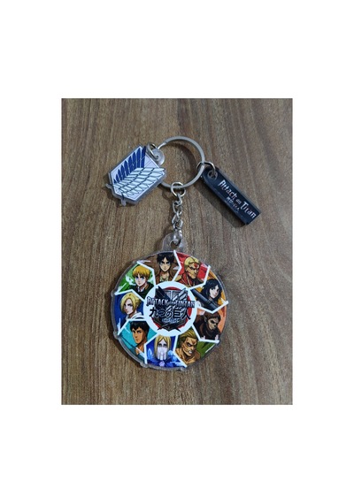 Owl Bag Attack On Titan Karakter Logo Desenli Acrylic Anahtarlık Çanta Süsü Çok Renkli