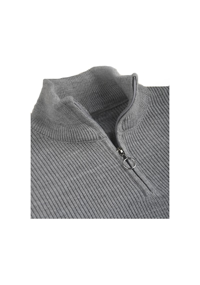 Rizzup Erkek Gri Yarım Fermuarlı Oversize Kesim Triko Kazak Yumuşak Dokulu Örgü Kazak 2608511 Rizzup Erkek Gri Yarım Fermuarlı Oversize Kesim Triko Kazak Yumuşak Dokulu Örgü Kazak 2608511
