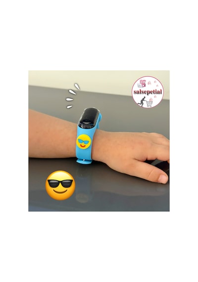 Emoji Figürlü Dijital Çocuk Kol Saati Silikon Hediyelik Sevimli Dokunmatik Çocuk Kol Saati