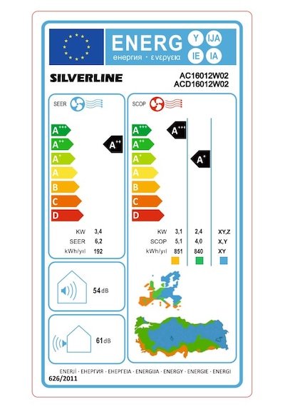Silverline AC16012 A++ 12.000 Btu Wi-fi Dahili Duvar Tipi Inverter Klima