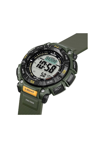 Casio Prg-340-3dr Solar Silikon Yeşil 10 Atm 52 Mm Erkek Kol Saati Siyah