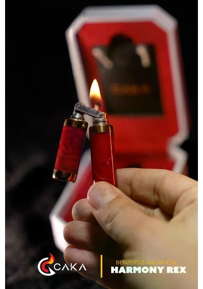 Caka Lighter Rex Harmony Kırmızı Benzinli Çakmak - Ckl-077