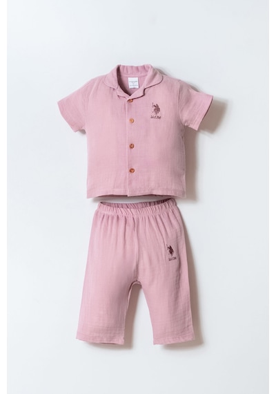 U.s. Polo Assn. Kız Bebek Mor Takım Pembe