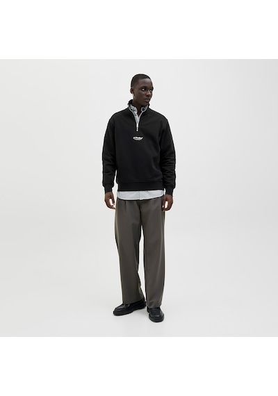 Jack & Jones Soho Erkek Siyah Sweatshirt 12278793-b Siyah