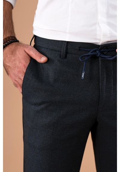 Ecer Beli Lastikli İplikli Regular Fit Kışlık Kumaş Pantolon 001