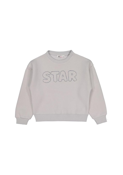 Civil Girls STAR Baskılı 6-9 Yaş Sweatshirt Gri