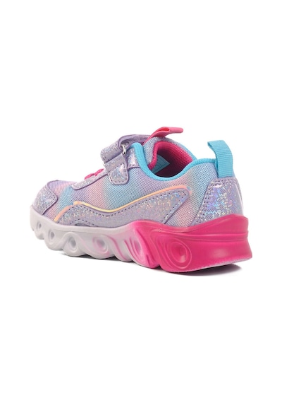 United Colors of Benetton Lila Cırtlı Işıklı Kız Çocuk Spor Ayakkabı Bnı-10136 B