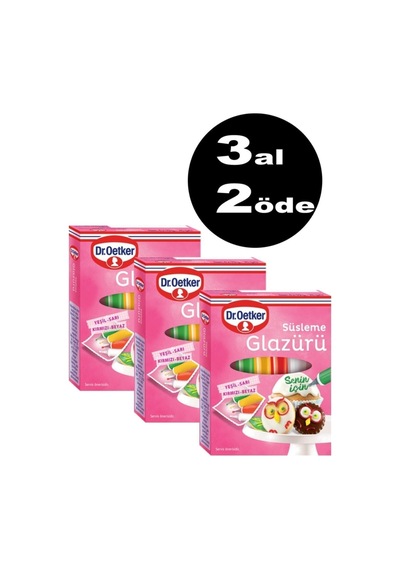 3al 2 Öde Dr.oetker Süsleme Glazürü 4 Renk - 59899962
