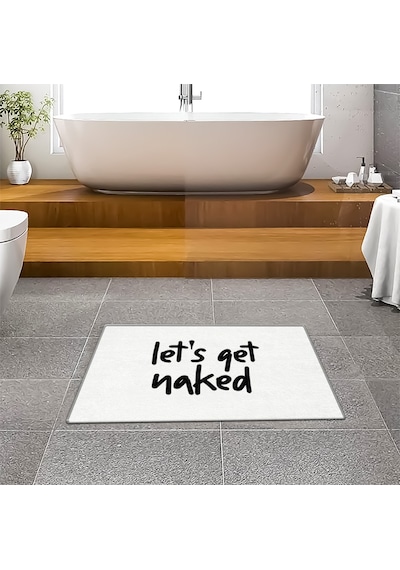 Evaşk Banyo Paspası İpeksi Kadifemsi Halı Yüzey Kaymaz Taban 45x75 BM02845B Beyaz