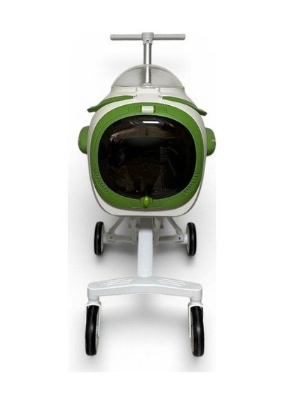 Ewox Astronot Model Fanlı Evcil Hayvan Taşıma Arabası P50-b - Beyaz Yeşil