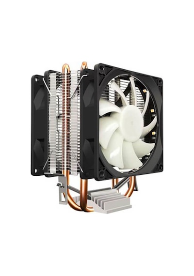 Coolmoon P22 Rgb İşlemci Soğutucu Fan Çift Fanlı Bakır Kanallı , Intel Amd Uyumlu Cpu Fanı