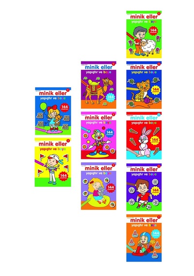 2+ Yaş Çocuklar İçin Minik Eller Yapıştır Ve Boya 10 Kitap