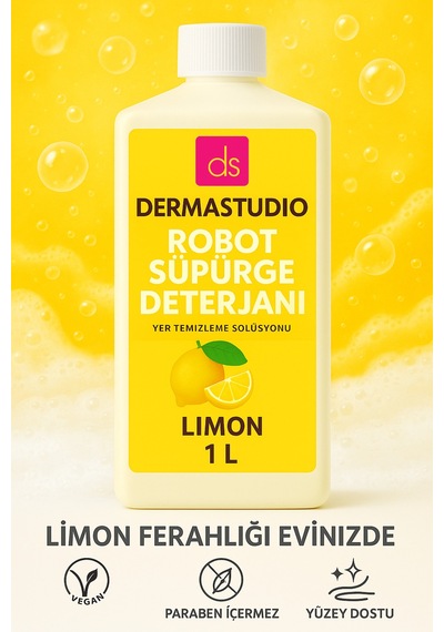 Robot Süpürge Deterjanı Limon 1 L Yer Temizleme Solüsyonu Tekli