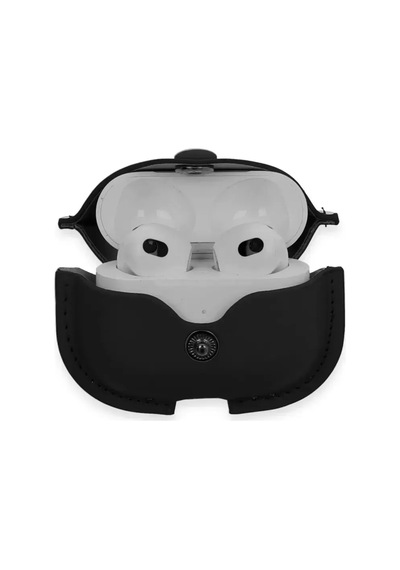 Newface Apple Uyumlu AirPods 3 3.nesil Çanta Deri Kılıf - Siyah Çok Renkli