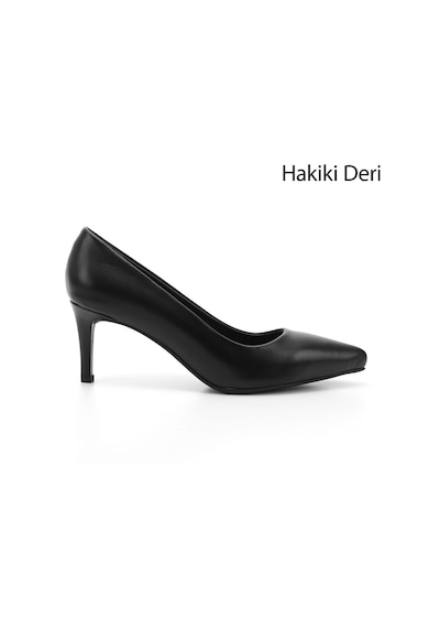 Gönderi(R) Gönderi R Siyah Sivri Burun İnce Topuklu Hakiki Deri Stiletto Siyah
