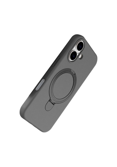 Apple Uyumlu iPhone 16 Regal Magsafe Standlı Kapak Titan Gri