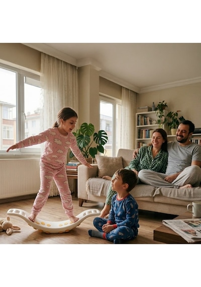 Wizzy Montessori Denge Tahtası 70x29cm Çocuklar İçin Oyun Ve Aktivite,enerji Atımı,denge Gelişimi