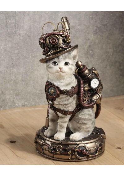 Chrono-cat Steampunk Kedi Biblosu