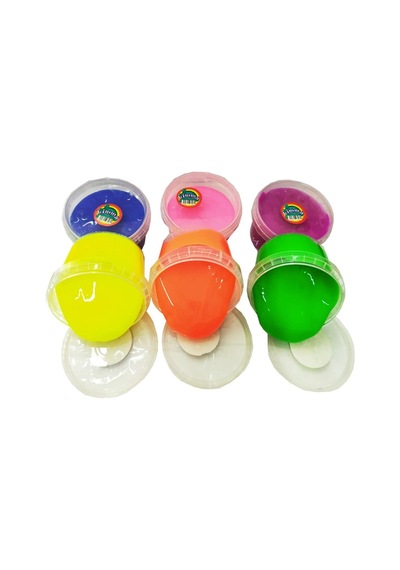 Slime Oyun Jeli Yuvarlak Kutu Polymer Slime Eğitici Oyun Seti - 2 Adet