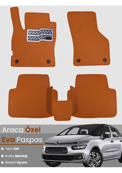 Citroen C4 Picasso 2013-2022 Uyumlu Eva Paspas Tam Set Araca Özel,su Geçirmez,kolay Montaj 183