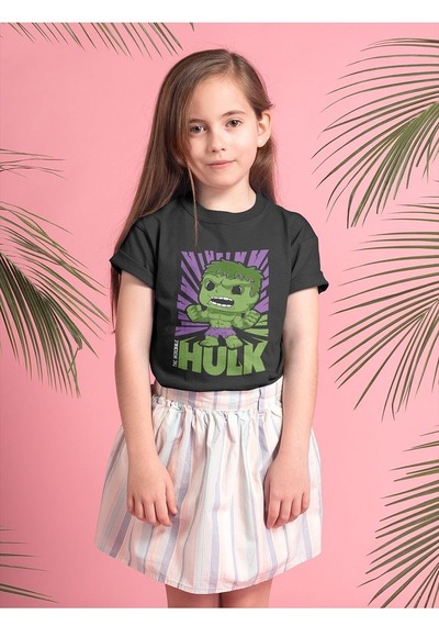 Sevbano The Incredible Hulk Baskılı Unisex Avengers Film Çocuk Tişört 1- SIYAH
