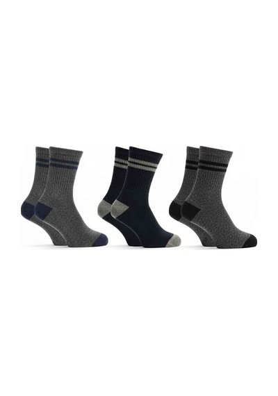 Kardeşler Çorap Erkek Yün Havlu Soket Çorap 3"lü Paket Çok Renkli - 813484435 Çok Renkli