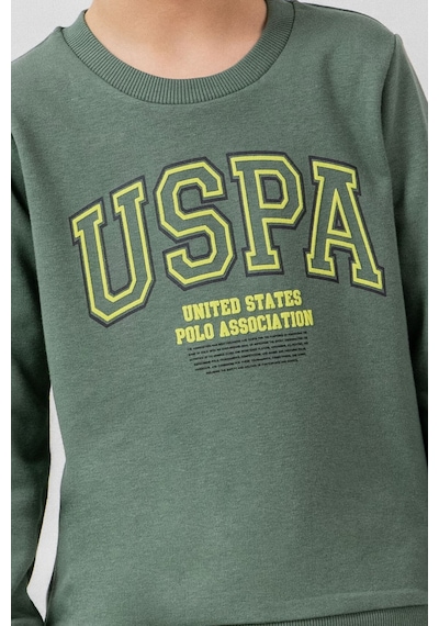 U.S. Polo Assn. Erkek Çocuk Baskılı Yeşil Uzun Kol Eşofman Takımı Us2620-c-v1 Us2620-c-v1