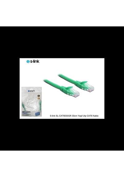S-lınk Sl-cat6030gr Cat6 Patch 30cm Kablo Yeşil