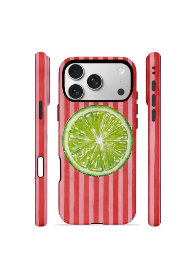 Apple iPhone Uyumlu 17 Pro Max Vorian Çift Katmanlı Magsafe Kılıf Lime Slice Pop