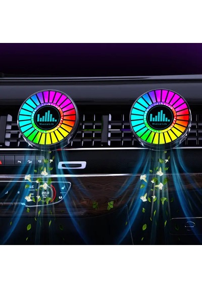 Rgb Sese Duyarlı Ritim Animasyonlu Müzik Ekolayzer Şarjlı Kokulu