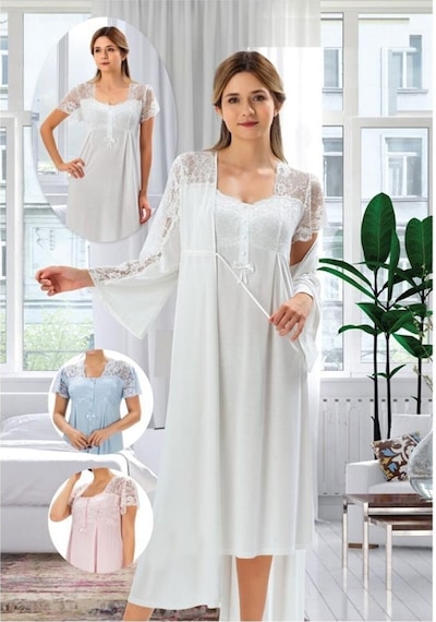 Birolgaye Duchesse 2008 Hamile Lohusa Gecelik Sabahlık Takım (534697990)