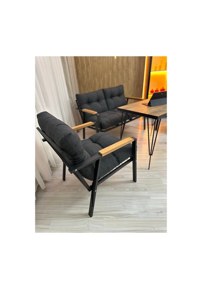 Houseart Gül Metal Bahçe Koltuk Takımı 2+1+1 Masalı Balkon Teras Cafe Oturma Grubu Antrasit Houseart Gül Metal Bahçe Koltuk Takımı 2+1+1 Masalı Balkon Teras Cafe Oturma Grubu Antrasit