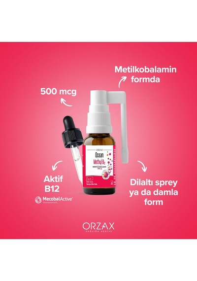 Methyl B12 Dilaltı Sprey 500mcg 5 Ml 3 Paketi