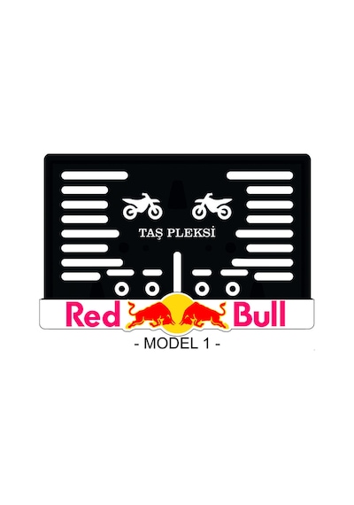 Redbull Motor Plakalık Tüm Motorsiklet Modellerine Uyumlu 3d Lux Pleksi Parlak Plakalık