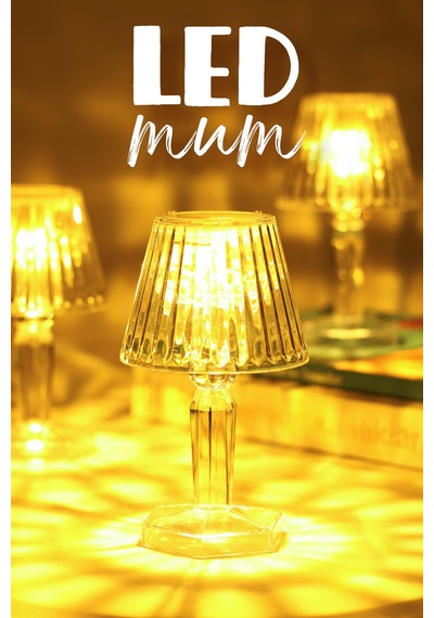3 Adet Led Mum Kristal Tip Pil Dahil Ledli Dumansız Alev Yapay Dekoratif Mum Dekor Işığı Şeffaf P288