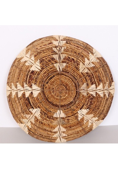 Kaunos 60x14 Cm Çap- Doğal Abaka Duvar Tabağı