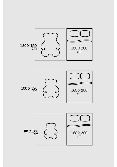 Beyaz Ayıcık Şekilli Peluş Halı-755 Renkli