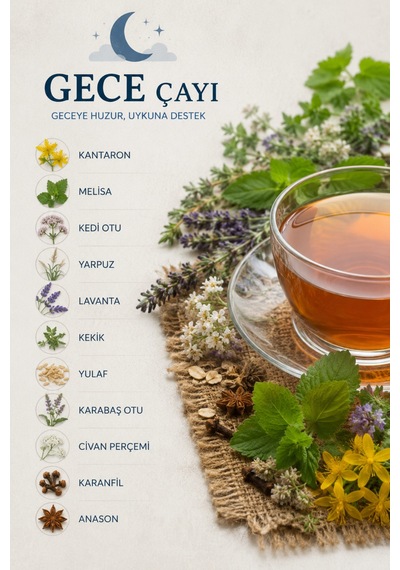 Gece Çayı Karışık Bitki Çayı 45'li Süzen Poşet 90 G - 890507877
