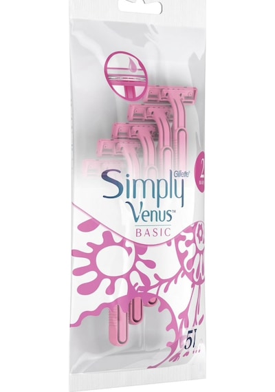 Gillette Simply Venüs 2 Basic Kadın Tıraş Bıçağı 5'li
