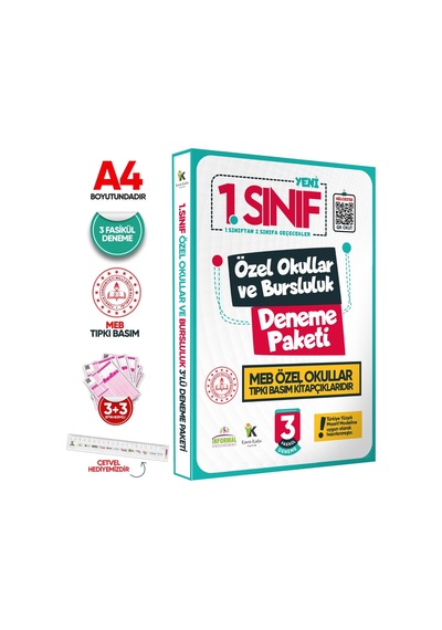1. Sınıf Özel Okullar ve Bursluluk Hazırlık MEB Tıpkı Basım Deneme 3lü Fasikül SETİ