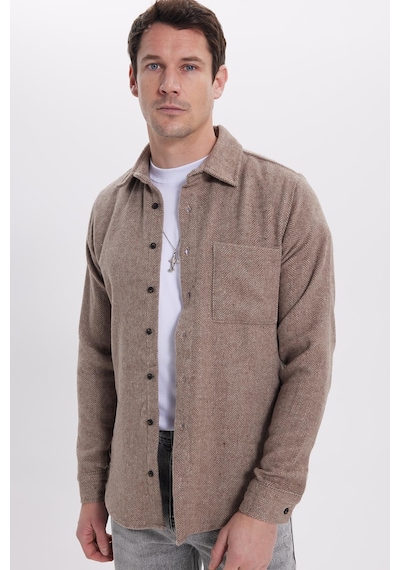 Tudors Erkek Slim Fit Dar Kesim Armürlü Oduncu Cepli Spor Yaka Kahverengi Gömlek-41945 Kahverengi Tudors Erkek Slim Fit Dar Kesim Armürlü Oduncu Cepli Spor Yaka Kahverengi Gömlek-41945 Kahverengi