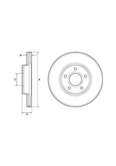 DELPHI BG3868 FREN DİSKİ ÖN CMAX  07- CMAX  03- FOCUS II 04- / S4