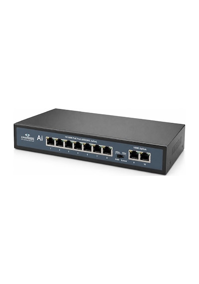Cnsvısıon 8+2 Port Aı Smart Poe Switch 125w 10/100 Mbps Güvenlik Kamera Switch