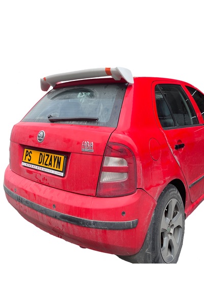 Skoda Fabia 2006 - 2014 Üniversal Plastik Boyasız Spoiler