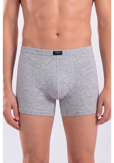 Astrid T Premium Esnek Sezonsuz Gri Erkek Boxer Düz 3'lü Paket Pamuklu Likralı