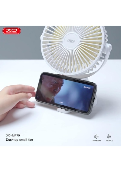 Mf78 Taşınabilir 1200mah Şarjlı Masaüstü Mini Fan 360 Dönebilir Sessiz Telefon Tutuculu Vantilatör