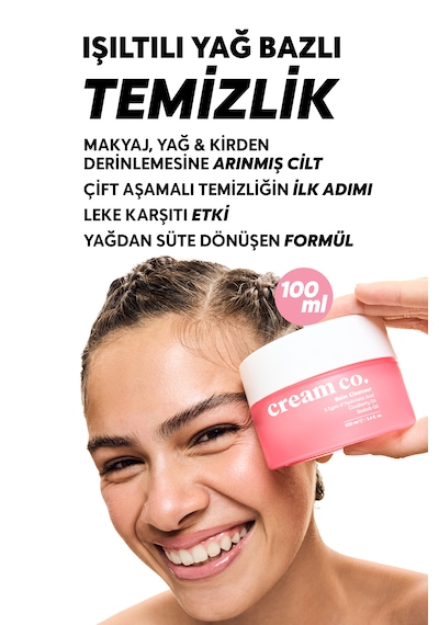 Cream Co. Nemlendirici Canlandırıcı ve Aydınlatıcı Yüz Temizleyici Balm 100 ML