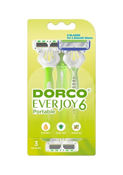 Dorco Everjoy6 6 Bıçaklı Tıraş Bıçağı 3'lü Paket - 3 Adet Tarı