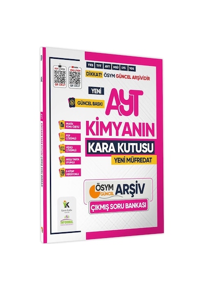 2025 Yks-ayt Kimyanın Kara Kutusu Ösym Çıkmış Soru Havuzu Bankası Konu Özetli Dijital Çözümlü