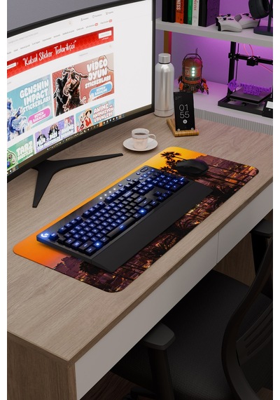 Kaliforniya Abd V5 70x30 Xl Gaming Kauçuk Kaymaz Taban Mouse Pad Fare Altlığı